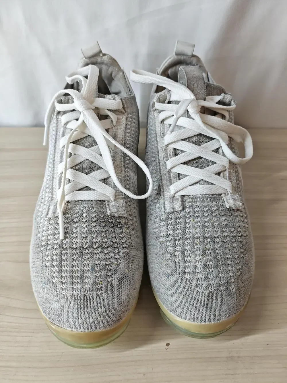 Nike Air VaporMax 2021 Flyknit Shoes Mens Size 7 Gray White Running Comfort